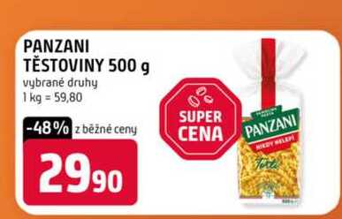 PANZANI TĚSTOVINY 500 g vybrané druhy