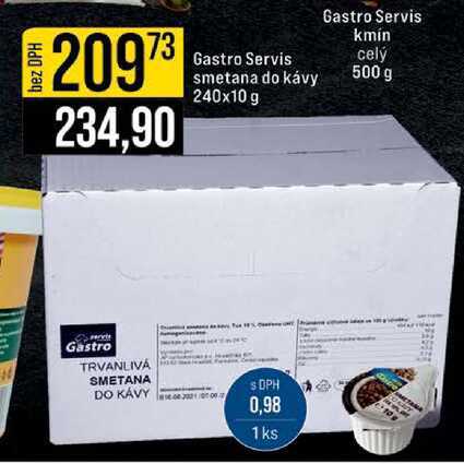 Gastro Servis smetana do kávy 240x10 g