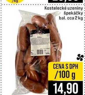 Kostelecké uzeniny špekáčky bal cca 2 kg 100g