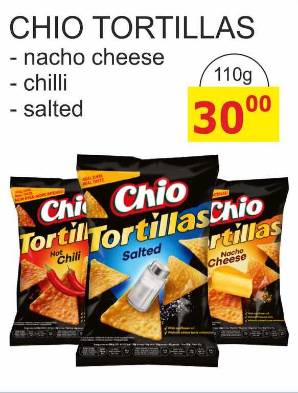 Chio Tortillas Kukuřičný snack 110g, vybrané druhy
