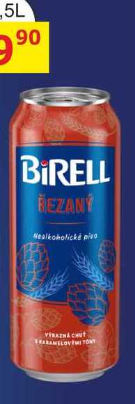 BIRELL řezaný, nealkoholické pivo 0,5l plech