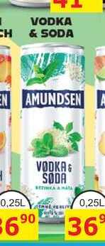 AMUNDSEN VODKA & SODA míchaný nápoj 0,25l, plech