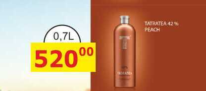 TATRATEA 42% PEACH 0,7l