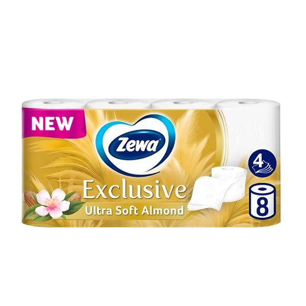 Zewa Exclusive Ultra Soft Almond toaletní papír, 4vrstvý, 8 rolí