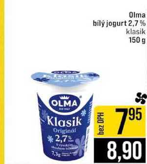 Olma bilý jogurt 2,7 % klasik 150 g