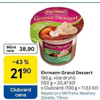 Ehrmann Grand Dessert, 190 g 