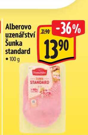 Alberovo uzenářství Šunka standard  100 g 