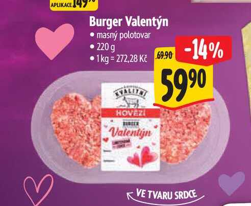 Burger Valentýn 220 g