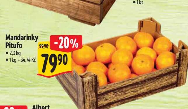 Mandarinky Pitufo  2,3 kg 