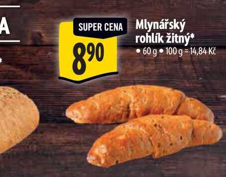   Mlynářský rohlík žitný 60 g 