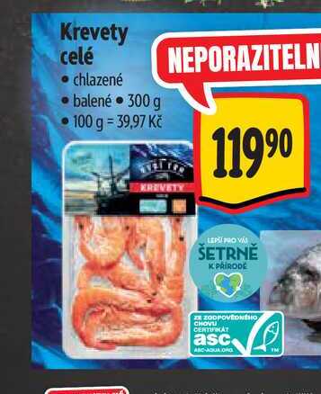 Krevety celé  300 g