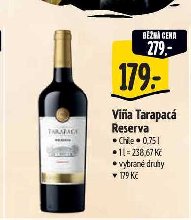   Viña Tarapacá Reserva 0,75 