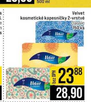 Velvet kosmetické kapesničky 2-vrstvé 150 ks 