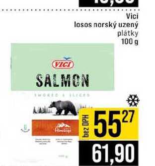 Vici losos norský uzený plátky 100 g