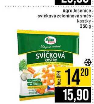 Agro Jesenice svíčková zeleninová směs kostky 350 g