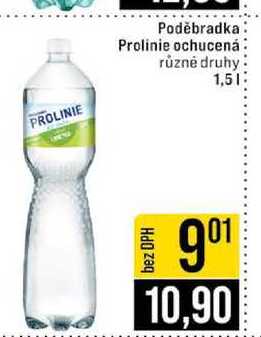 Poděbradka Prolinie ochucená různé druhy 1,5l