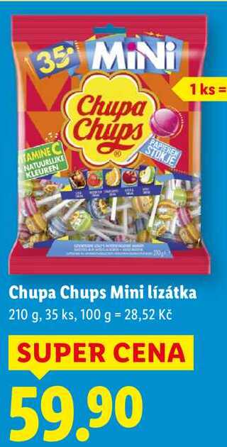 Chupa Chups Mini lízátka, 210 g