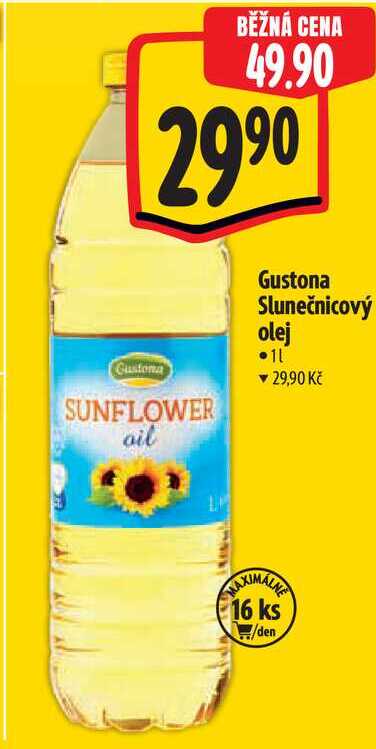 Gustona Slunečnicový olej, 1 l