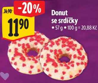 Donut se srdíčky, 57 g 