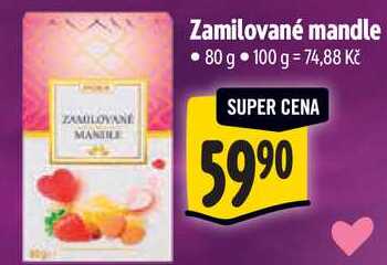 Zamilované mandle, 80 g 