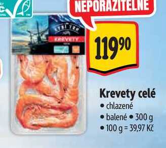 Krevety celé, 300 g