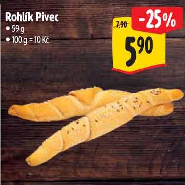 Rohlík Pivec, 59 g