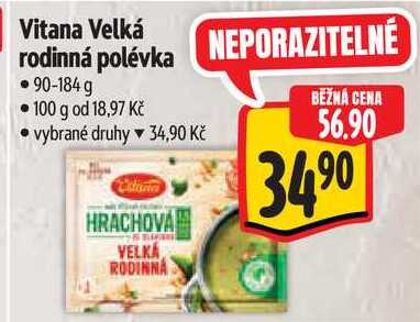 Vitana Velká rodinná polévka, 90-184 g