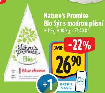 Nature's Promise Bio Sýr s modrou plísní, 115 g 