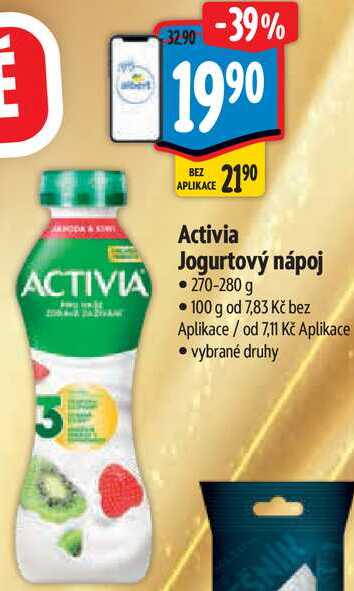Activia Jogurtový nápoj, 270-280 g