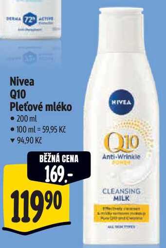 Nivea Q10 Pleťové mléko, 200 ml 