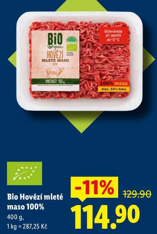 Bio Hovězí mleté maso 100%, 400 g