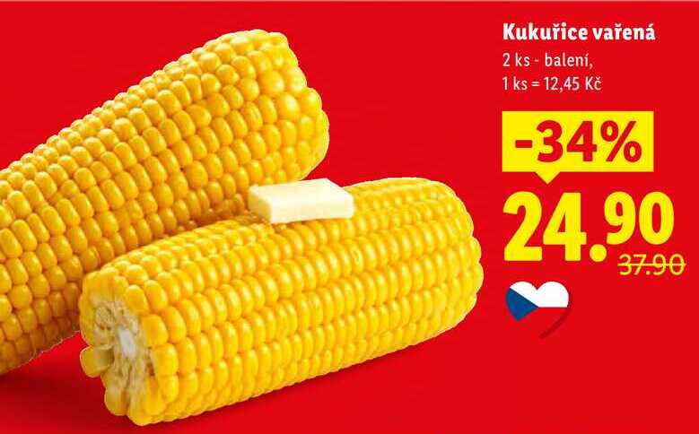 Kukuřice vařená, 2 ks