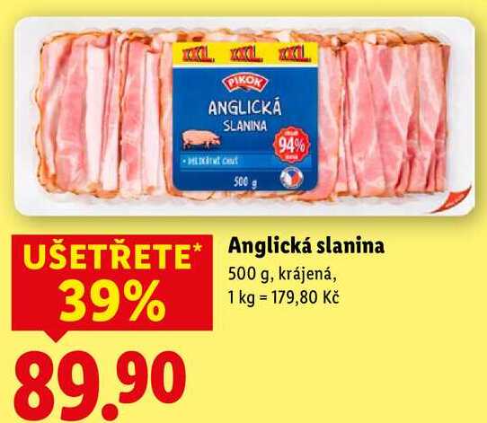 Anglická slanina, 500 g