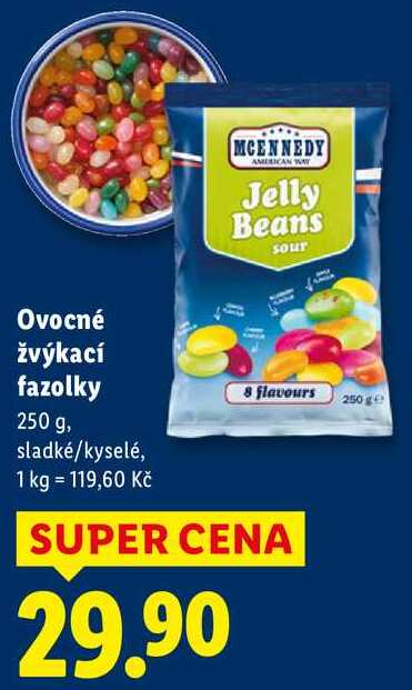 Ovocné žvýkací fazolky, 250 g