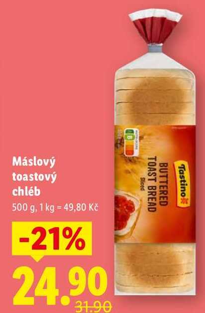 Máslový toastový chléb, 500 g