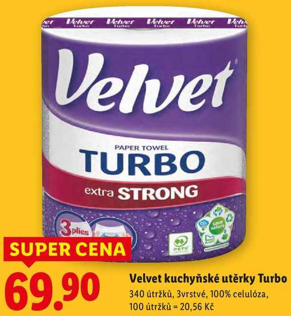 Velvet kuchyňské utěrky Turbo