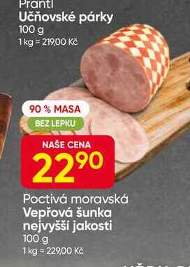 Vepřová šunka nejvyšší jakosti 100 g 