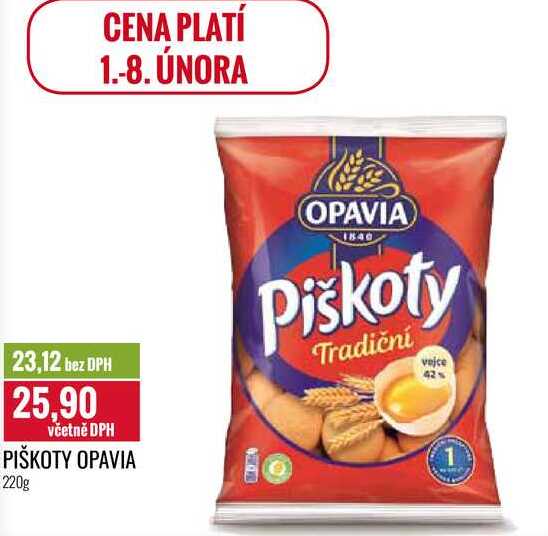 PIŠKOTY OPAVIA 220g