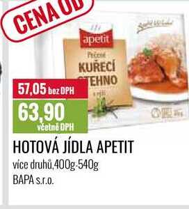 HOTOVÁ JÍDLA APETIT 400g-540g  