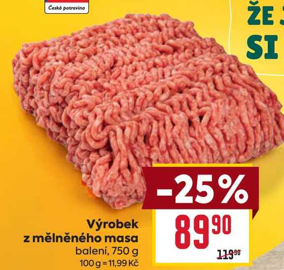 Výrobek z mělněného masa balení, 750 g 