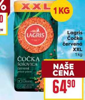 Lagris Čočka červená XXL 1kg 