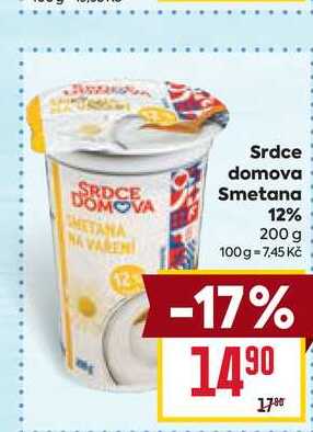 Srdce domova Smetana 12% 200 g