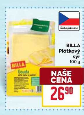 BILLA Plátkový sýr 100 g