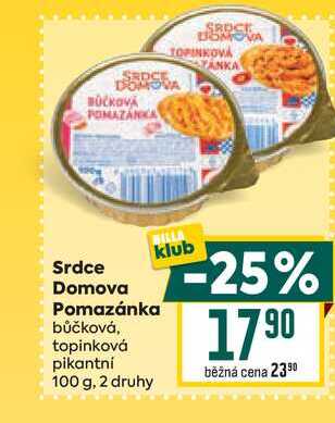 Srdce Domova Pomazánka bůčková, topinková pikantní 100 g
