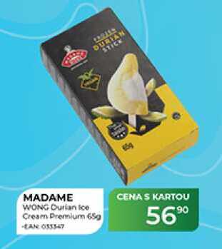 MADAME WONG Durian Ice Cream Premium 65g  