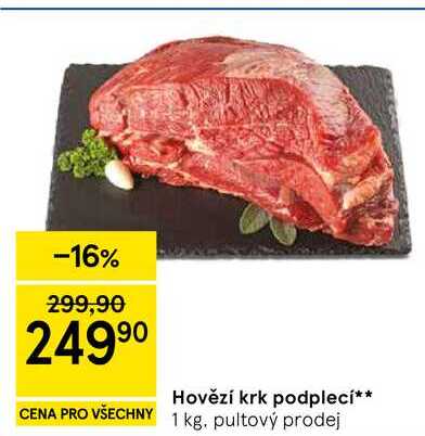 Hovězí krk podplecí, 1 kg