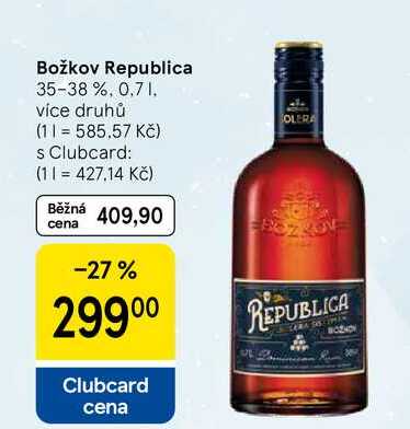 Božkov Republica 35-38 %, 0,7 l 
