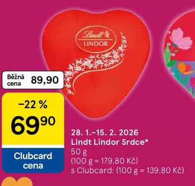 Lindt Lindor Srdce, 50 g  