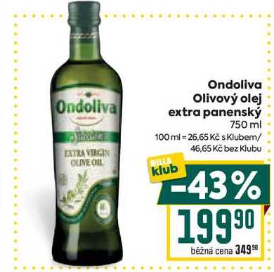 Ondoliva Olivový olej extra panenský 750 ml