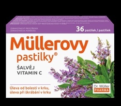 Müllerovy pastilky® šalvěj, vitamin C 36 pastilek